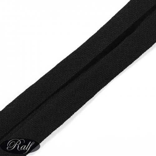 Legatura bias, bumbac, 40/20mm, negru, 30m - Prym 903200